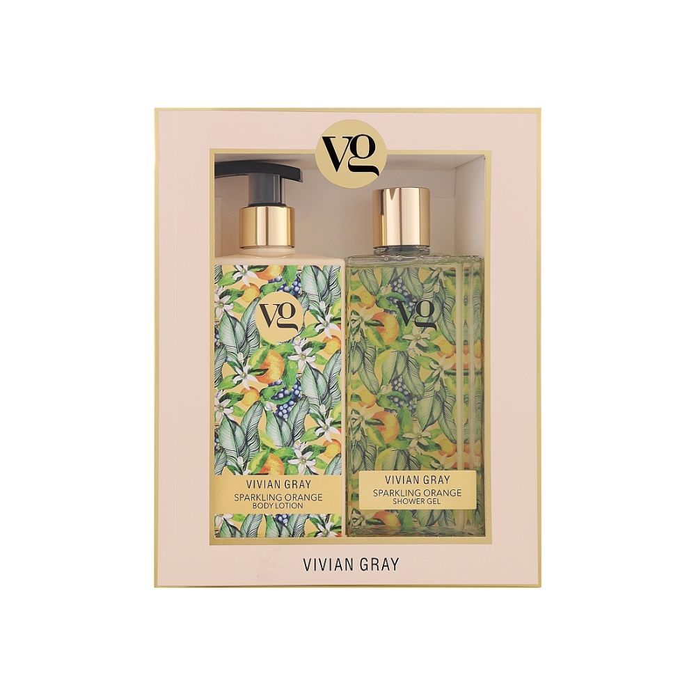 Set gel de dus si lotiune de corp Sparkling Orange, 2 x 350 ml, Vivian Gray