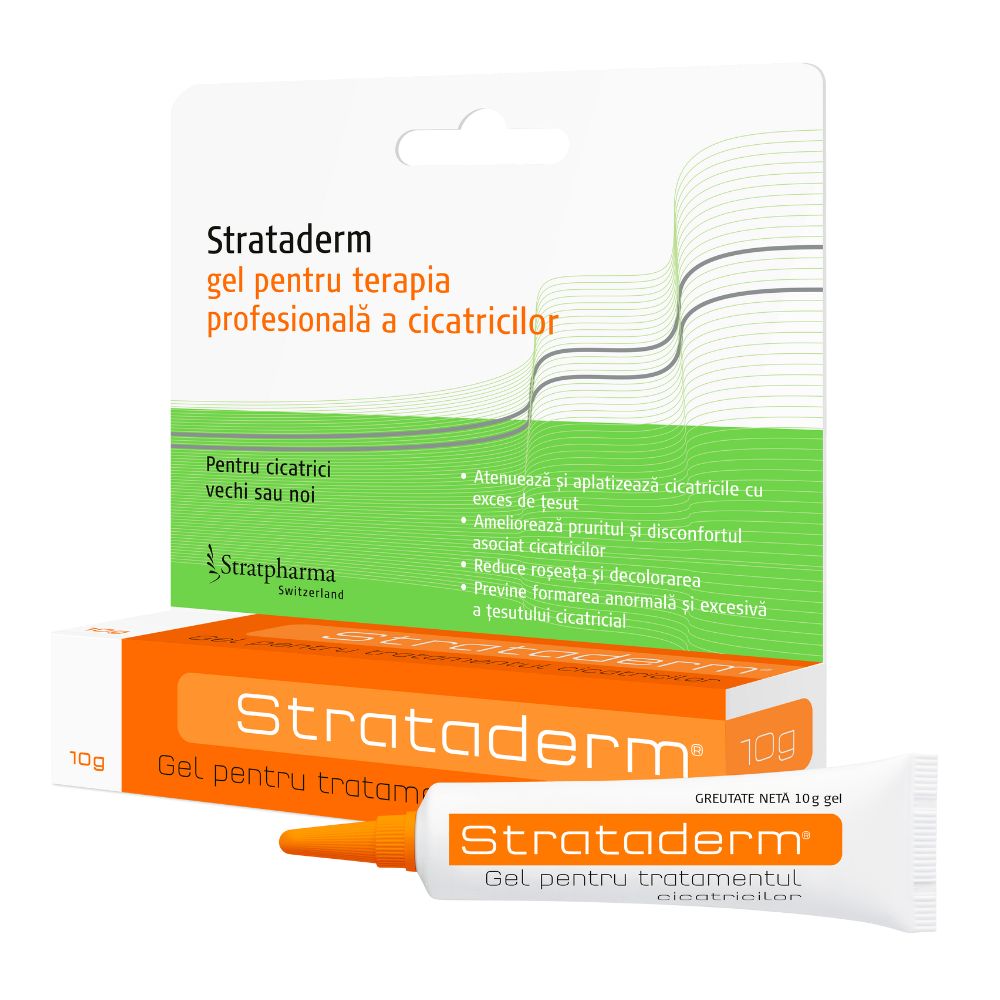 Gel pentru terapia profesionala a cicatricilor Strataderm, 10g, Stratpharma