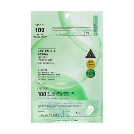 Masca hidrogel cu retinol Reti-A Reedle Shot 100, 33 g + 1.5 g, VT Cosmetics