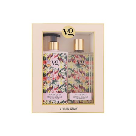 Set gel de dus si lotiune de corp Sensual Jasmine, 2 x 350 ml, Vivian Gray