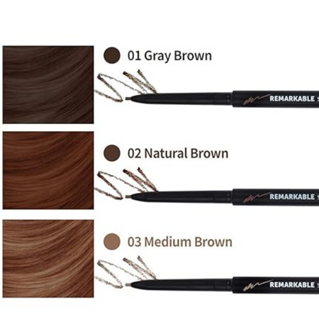 Creion de sprancene retractabil cu pensula, 02 Natural Brown, 1 g, Aperire 727708