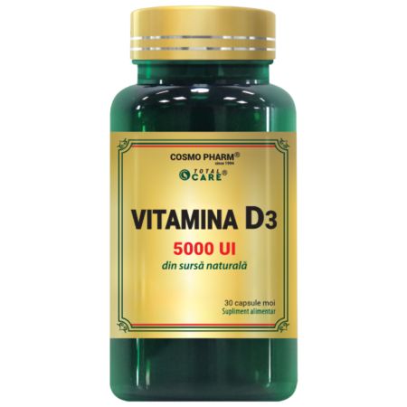 Vitamina D3, 5000 UI, 60 capsule moi, Cosmo Pharm
