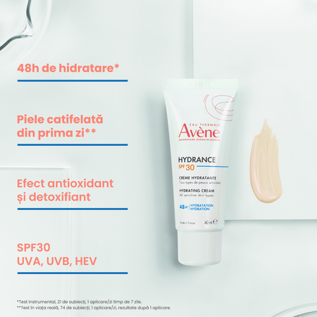 Crema hidratanta cu SPF 30 Hydrance, 40 ml, Avene 727806