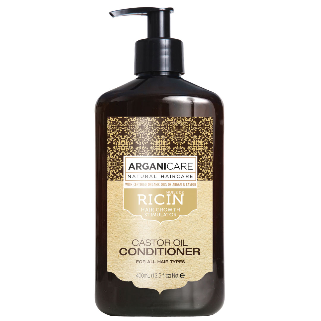 Balsam regenerant ultra-hranitor cu ulei de ricin, 400 ml, Arganicare