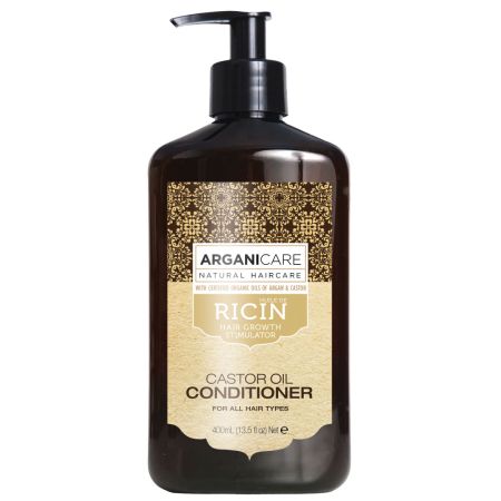 Balsam regenerant ultra-hranitor cu ulei de ricin, 400 ml, Arganicare