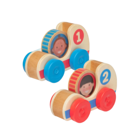 Set de masinute din lemn Go Tots, 1 an+, 2 bucati, Melissa & Doug