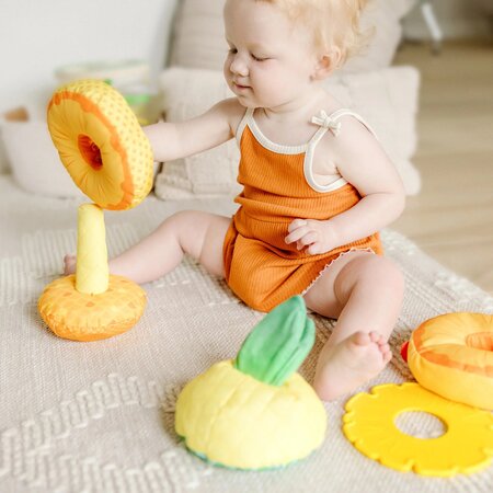 Jucarie de stivuit pentru bebelusi, Ananas, 6 luni+, Melissa & Doug 727852
