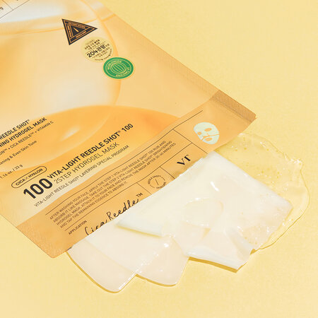 Masca hidrogel cu vitamina C Vita-Light Reedle Shot 100, 33 g + 1.5 g, VT Cosmetics 727875