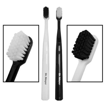 Set periuta de dinti clasica Ultrasoft 5680, Alb/Negru, 2 buc, Dr. Mayer 727956
