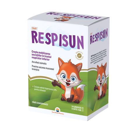 Respisun Solutie Salina hipertonica, 24 x 4 ml, Sun Wave Pharma 732363
