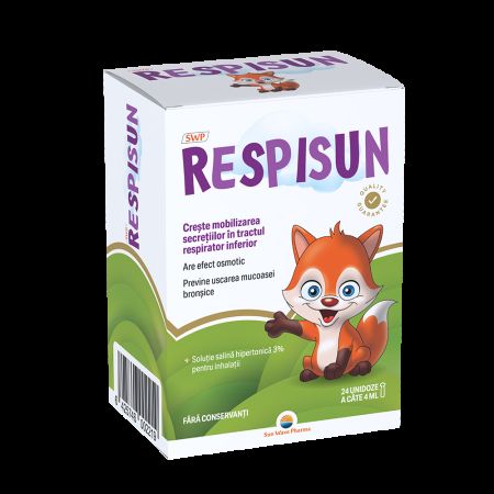 Respisun Solutie Salina hipertonica, 24x4ml, Sun Wave Pharma