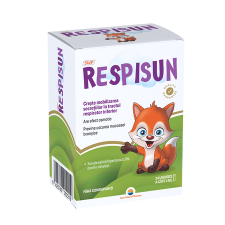 Respisun Solutie Salina hipertonica, 24x4ml, Sun Wave Pharma