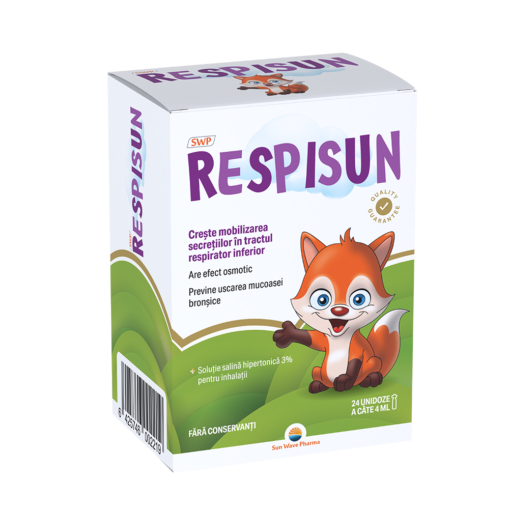 Respisun Solutie Salina hipertonica, 24 x 4 ml, Sun Wave Pharma