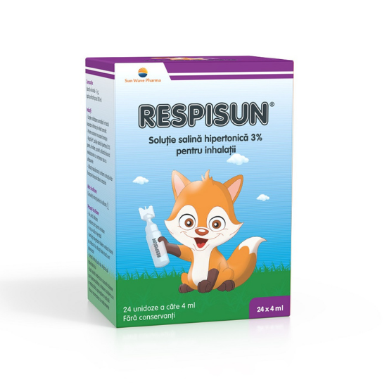 Respisun Solutie Salina hipertonica, 24x4ml, Sun Wave Pharma