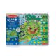 Puzzle din lemn cu rotite dintate pentru invatarea numararii prin joaca, Animale vesele, 3 ani+, 24 piese, Melissa & Doug 727964