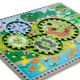 Puzzle din lemn cu rotite dintate pentru invatarea numararii prin joaca, Animale vesele, 3 ani+, 24 piese, Melissa & Doug 727965