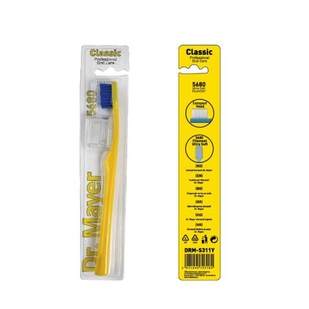 Periuta de dinti clasica Ultrasoft 5680, Galbena, 1 buc, Dr. Mayer 727974