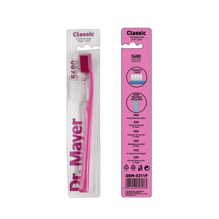 Periuta de dinti clasica Ultrasoft 5680, Roz, 1 buc, Dr. Mayer 727980