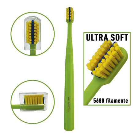 Periuta de dinti ortodentica Ultrasoft 5680, Verde, 1 buc, Dr. Mayer 727996