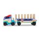 Camion cu remorca, 28 cuburi din lemn cu litere si 3 figurine Paw Patrol Patrula Catelusilor, 3 ani+, Melissa & Doug 728168