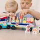 Camion cu remorca, 28 cuburi din lemn cu litere si 3 figurine Paw Patrol Patrula Catelusilor, 3 ani+, Melissa & Doug 728166