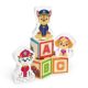 Camion cu remorca, 28 cuburi din lemn cu litere si 3 figurine Paw Patrol Patrula Catelusilor, 3 ani+, Melissa & Doug 728174