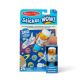 Caiet de activitati cu stampila pentru autocolante Sticker WOW!, Astronaut, 3 ani+, Melissa & Doug 728175