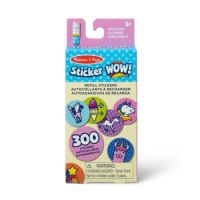 Rezerva autocolante Sticker WOW!, Unicorn, 3 ani+, 300 bucati, Melissa & Doug