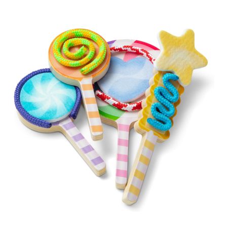 Joc din lemn pentru dezvoltarea indemanarii Acadele Multicolore, 3 ani+, 30 piese, Melissa & Doug 728263