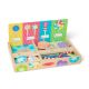 Joc din lemn pentru dezvoltarea indemanarii Acadele Multicolore, 3 ani+, 30 piese, Melissa & Doug 728261