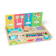 Joc din lemn pentru dezvoltarea indemanarii Acadele Multicolore, 3 ani+, 30 piese, Melissa & Doug 728261