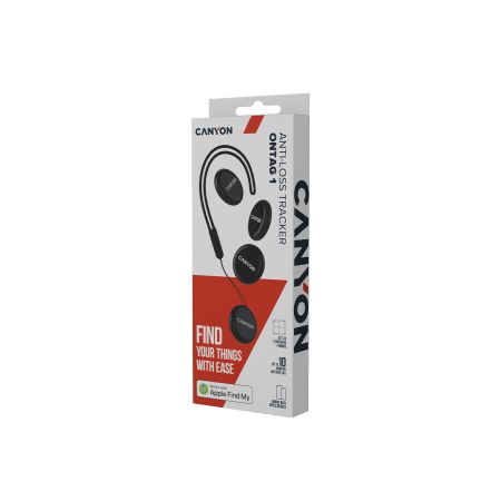 Set 4 dispozitive anti pierdere, Negru, Smart ONTAG 1, Canyon 728276