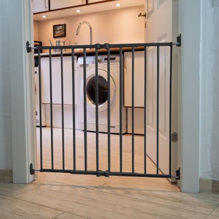 Poarta de siguranta pentru copii, 66-110 cm, Dark Grey, SafeGate Advanced, 1 bucata, Safe and Care 728305
