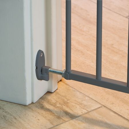 Poarta de siguranta pentru copii, 66-110 cm, Dark Grey, SafeGate Advanced, 1 bucata, Safe and Care 728302