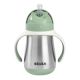 Cana cu pai din inox, Sage Green, 8 luni+, 250 ml, Beaba 728328