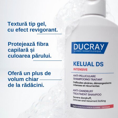 Sampon anti-matreata Kelual DS Intensive, 100 ml, Ducray 728336