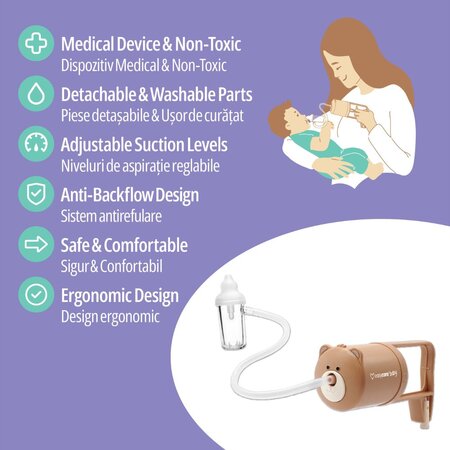 Aspirator nazal cu pompa manuala, Easycare Baby 728348