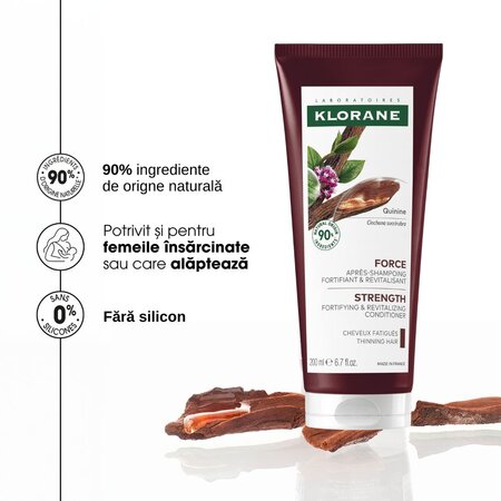 Balsam fortifiant cu chinina si floare de colt, 200 ml, Klorane 728416