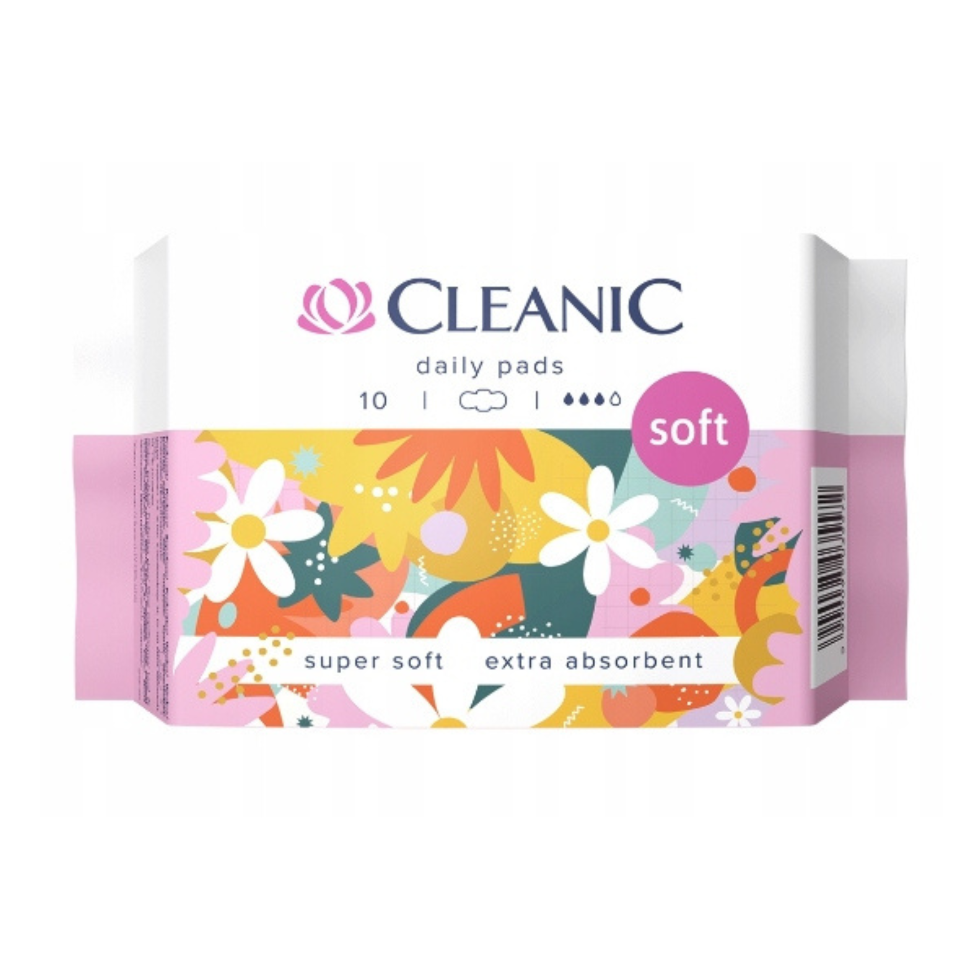 Absorbante de zi din bumbac organic Pure Cotton, 10 bucati, Cleanic