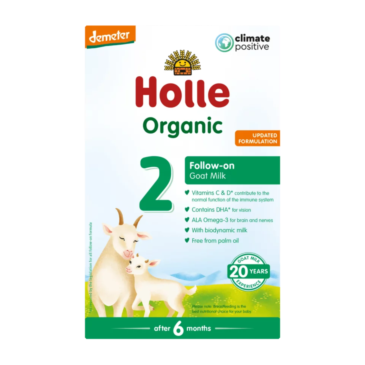  Formula de lapte praf de capra Organic 2, +6 luni, 400 g, Holle Baby Food