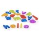Set educativ STEM cu 76 litere mici translucente, 3 ani+, Miniland 728641