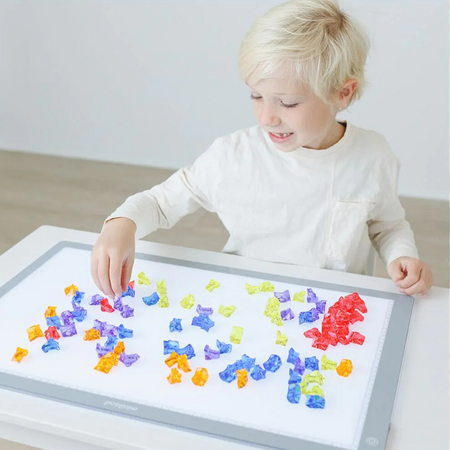 Set de 150 piese translucide pentru numarare si sortare, 3 ani+, Miniland 728648