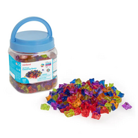 Set de 150 piese translucide pentru numarare si sortare, 3 ani+, Miniland