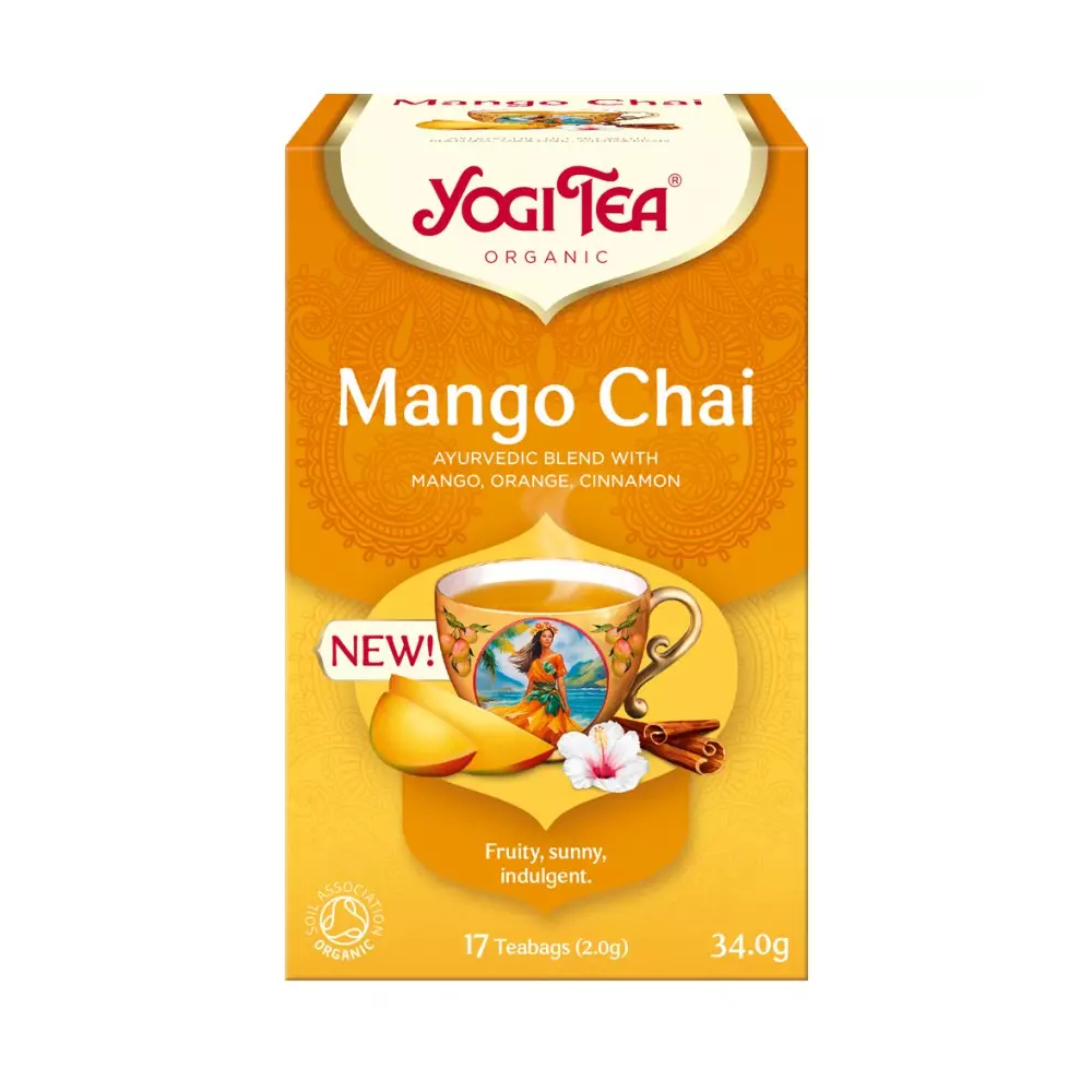 Ceai Bio mango chai, 17 plicuri, Yogi Tea