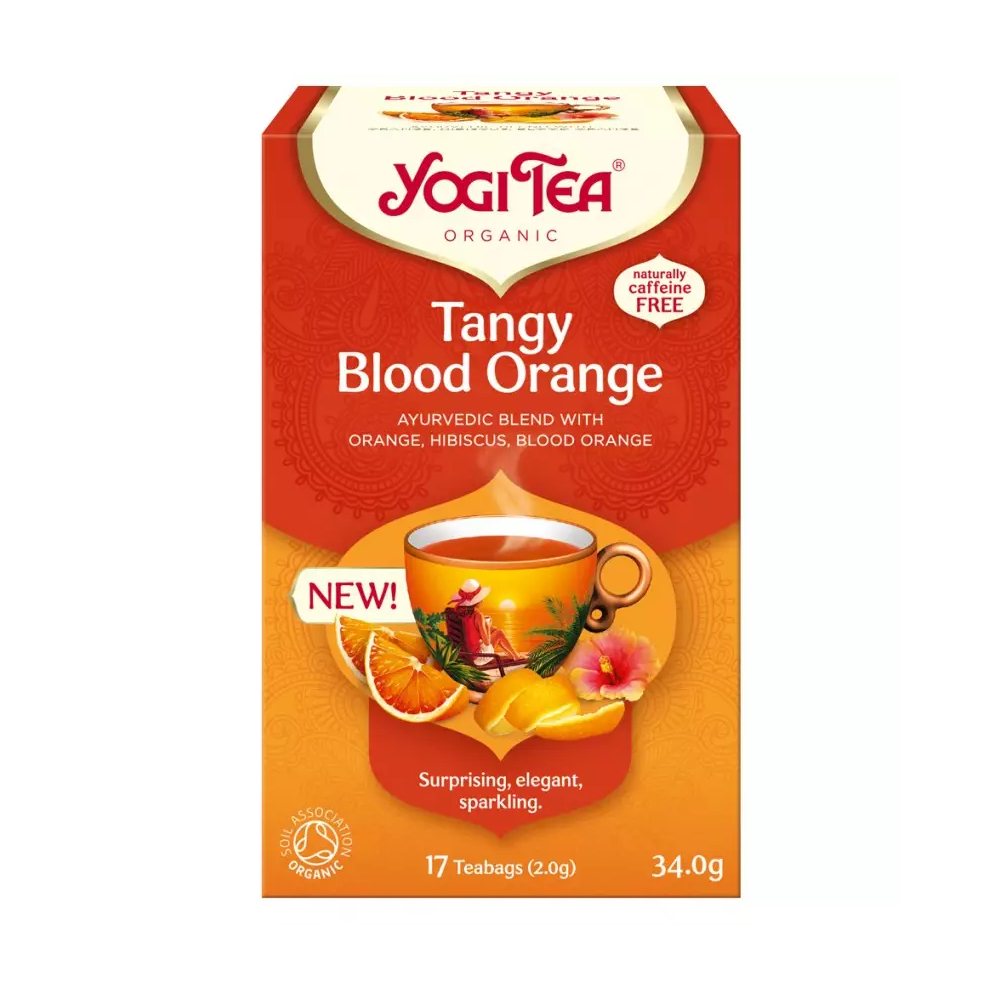 Ceai bio de portocale rosii, 17 plicuri, Yogi