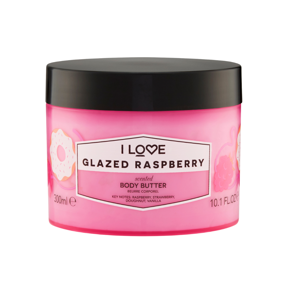 Unt de corp Glazed Raspberry Signature, 330 ml, I Love