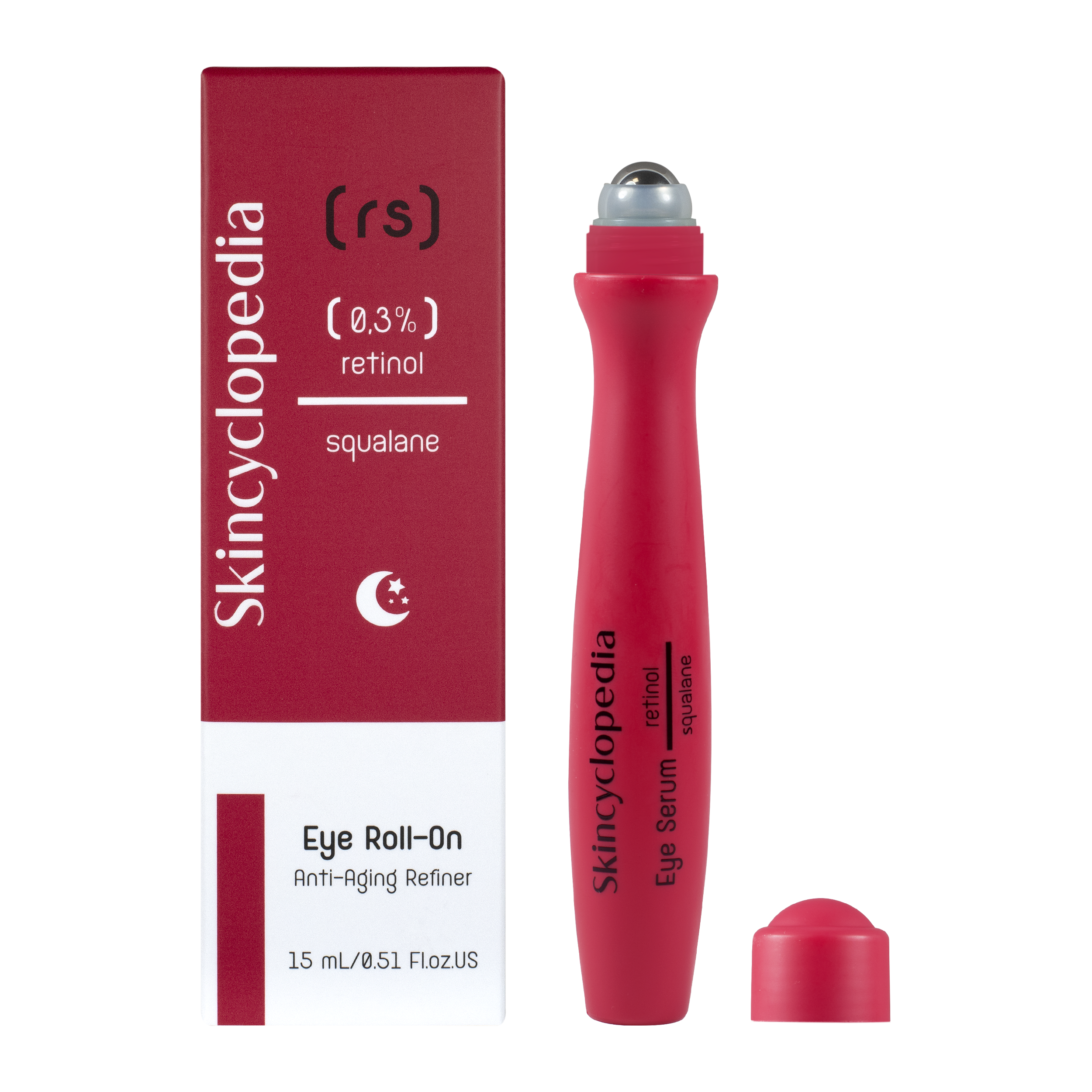 Roll-on impotriva ridurilor cu Retinol si Squalane, 15 ml, Skincyclopedia