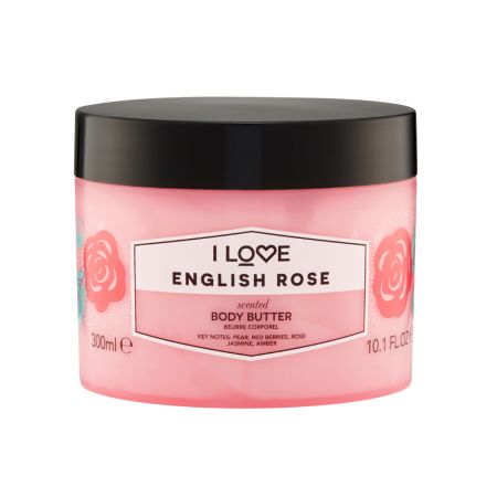 Unt de corp English Rose Signature, 330 ml, I Love