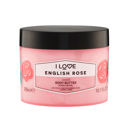 Unt de corp English Rose Signature, 330 ml, I Love
