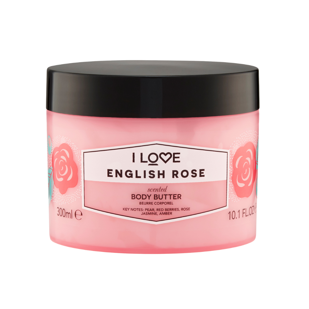 Unt de corp English Rose Signature, 330 ml, I Love